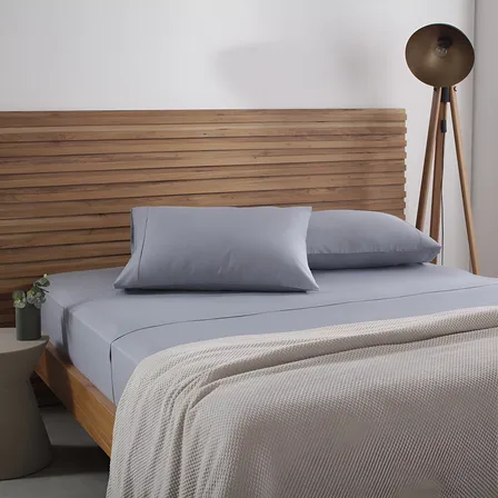 Jogo De Cama Queen Buddemeyer Cotton Essential Cor Azul