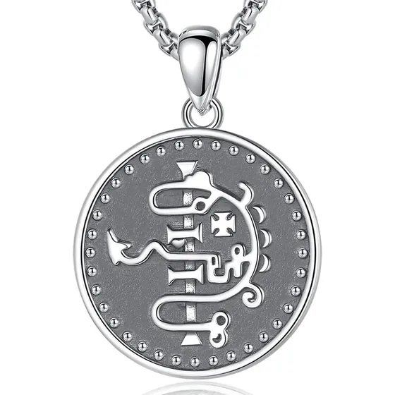 Eudora Collar De Amuleto De Gran Rey Asmodeus De Plata De Le