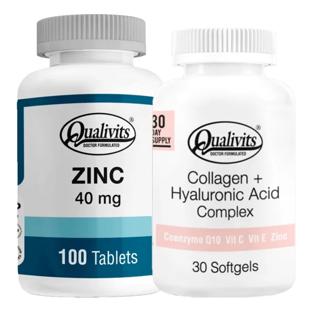 Colágeno Hidrolizado Con Ácido Hialurónico + Zinc Qualivits Sabor Natural