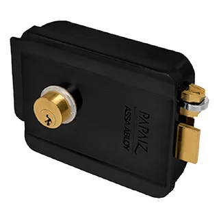 Fechadura Elétrica 12v Sobrepor Para Portão Preta - Papaiz Fechadura Elétrica 12v Sobrepor Para Portão Preta - Papaiz