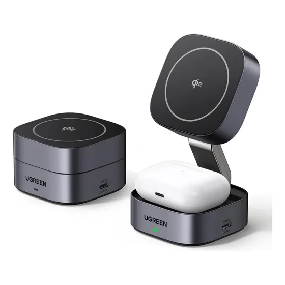 Cargador 15w Qi2 Inalambrico Magnetico Plegable