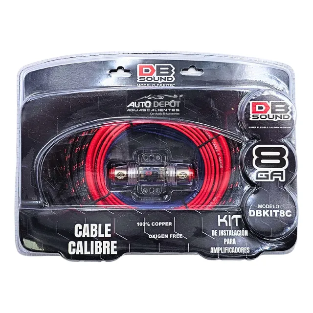 Kit De Instalación Cal 8 100% Cobre Db Sound Dbkit8c