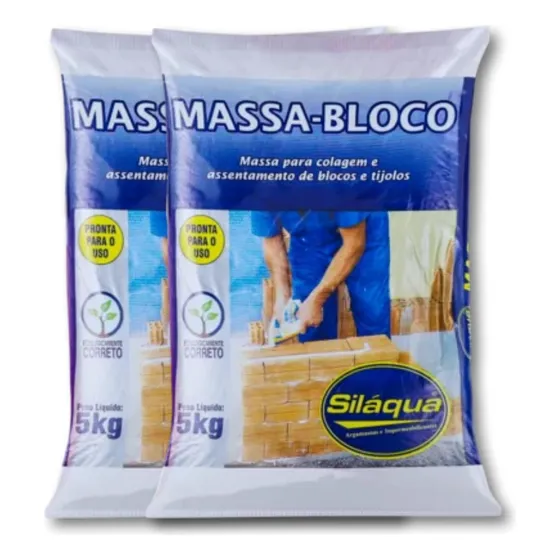 Massa Polimérica Bloco Tijolo Parede Casa 10kg - 2 Sacos 5kg