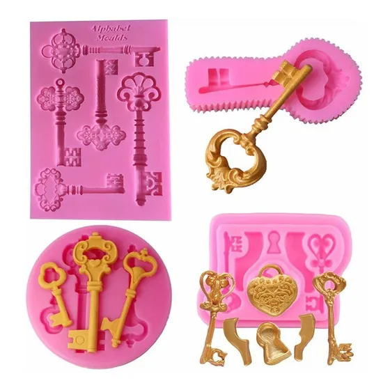 Llave Silicona Fondant Molde Decoracion Pastel Diy