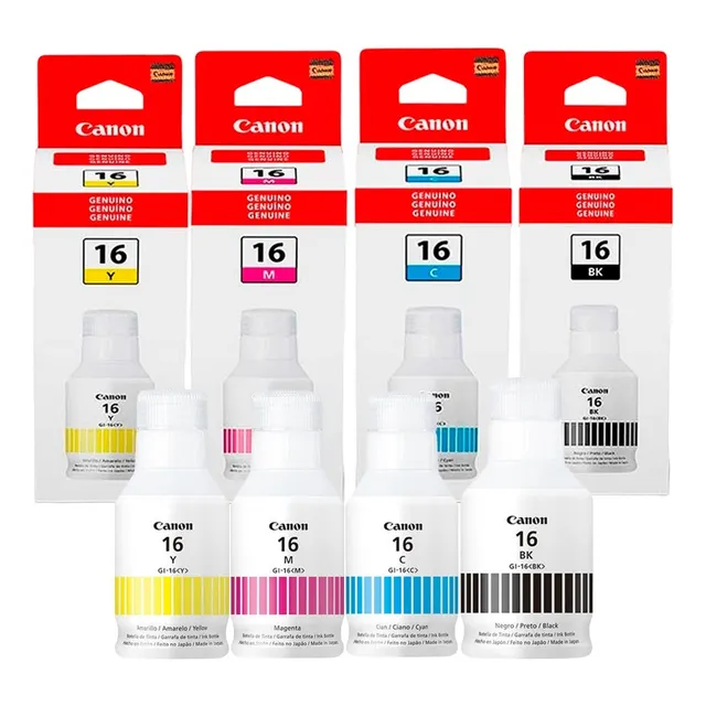 Pack De Tinta Canon Gi-16 Serie Maxify Gx6010 / Gx7010