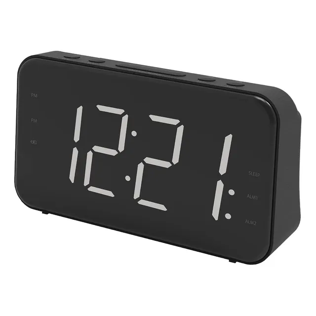 Coby Reloj Despertador De Viaje Portátil Radio Fm, Alarmas D