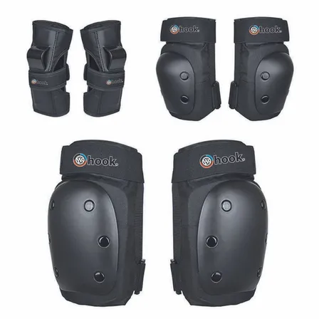 Set De Protecciones Adulto Hook Black S