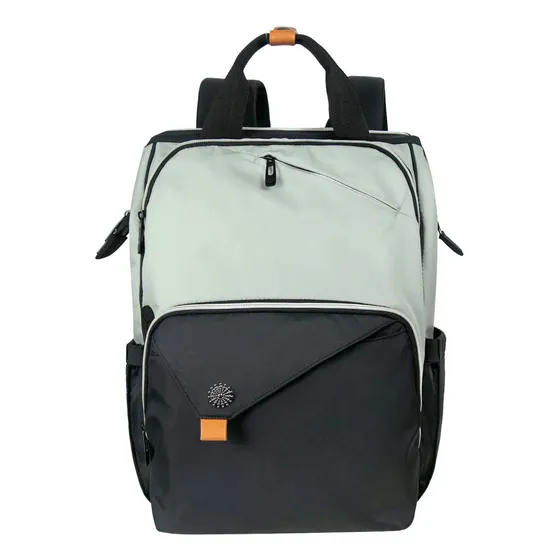 Mochila Para Laptop De Viaje, 43x30x18 Cm, Color Verde Y Neg