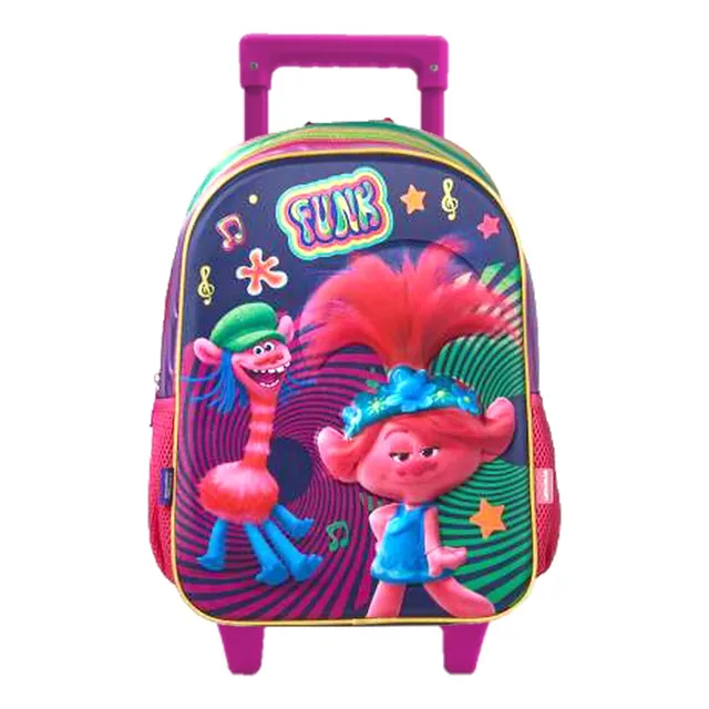 Mochila Poppy Trolls Primaria Con Carro Vs3330