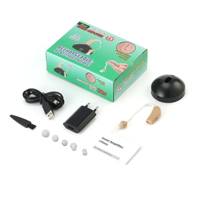 Audifono Amplificador Auditivo Sordera Recargable