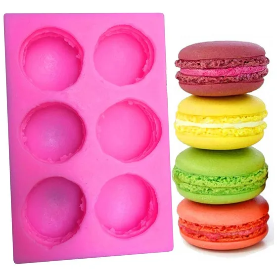 Molde Silicon Macarons 3d Repostería 
