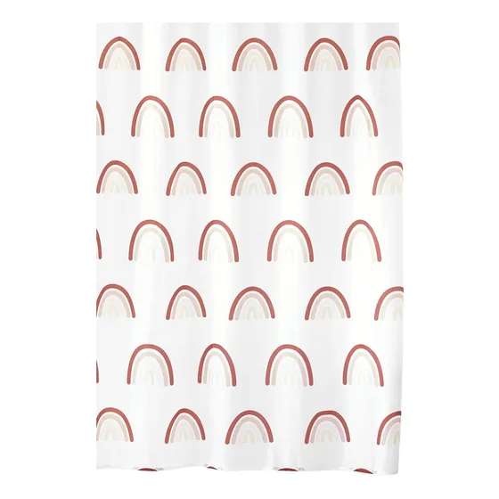 Mdesign Cortina Ducha Decorativa Tela Facil Cuidado Ojal