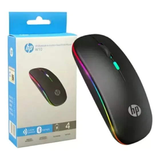 Mouse Óptico Led Rgb Inalámbrico Hp Bluetooth Wireles Gamer
