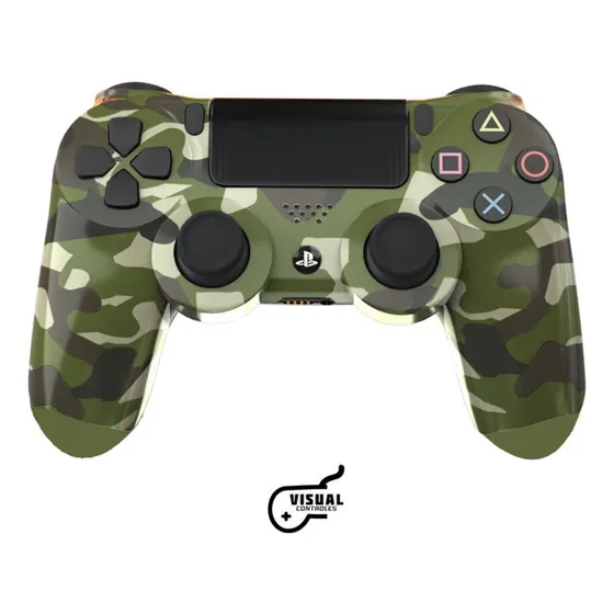 Controle Paralelo Para Ps4 - Verde Camuflado