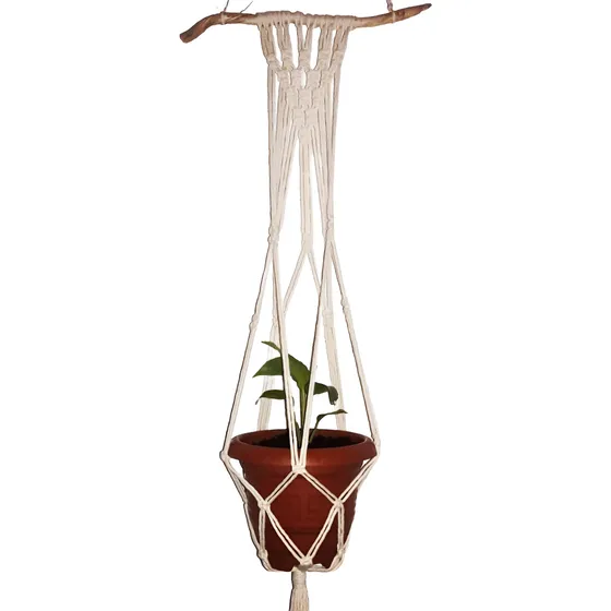 Portamacetas Macrame Boho. Diseño