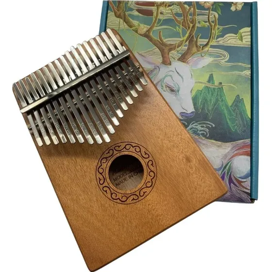 Kalimba Seven 17 Notas Skl-107 N C/ Bag Teclas Profissional