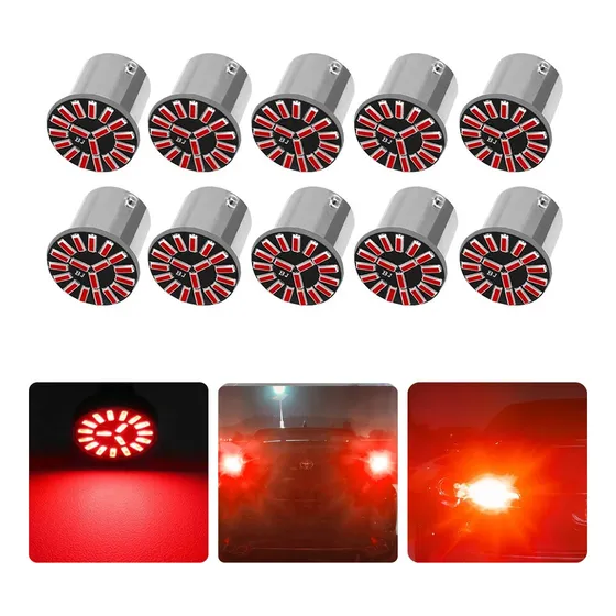 10 Focos Led 1157 Stop 2 Polos Pata Dispareja Bay15d P21/5w