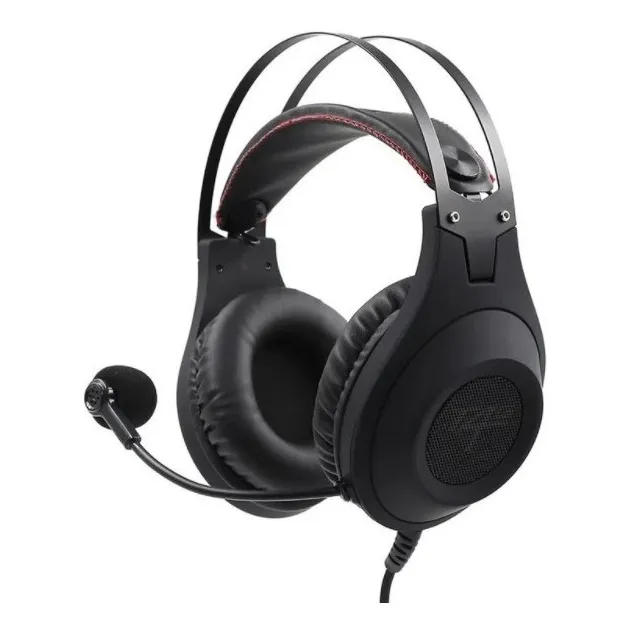 Audífonos Con Micrófono Gaming Blackout Aislamiento De Ruido Color Negro