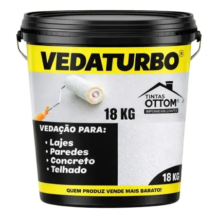 Tinta Emborrachada Vedaturbo Impermeável Cerâmica Fosco