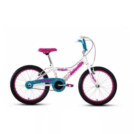 Bicicleta infantil infantil Mercurio Essential SweetGirl R20 1v frenos v-brakes color blanco/magenta/azul