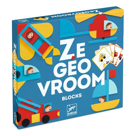 Juego Bloques Y Tarjetas Djeco Ze Geo Vroom Cadaqués