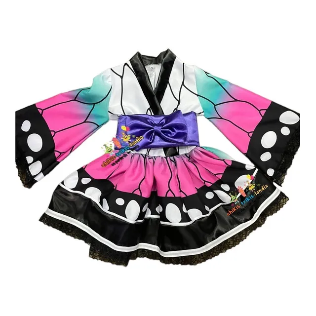 Disfraz Cosplay Vestido Anime Demonios Kochou Shinobu Demond
