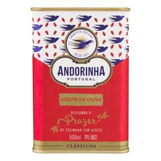 Azeite De Oliva Tipo Ănico PortuguĂȘs Andorinha ClĂĄssicos Lata 500ml Azeite De Oliva Tipo Ănico PortuguĂȘs Andorinha ClĂĄssicos Lata 500ml