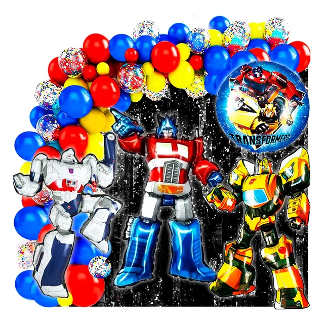 50 Art Globos Transformers Bumblebee Megatron Optimus Prime