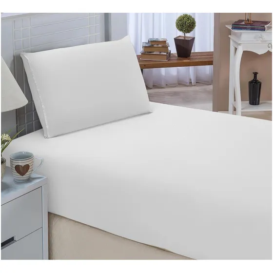 Kit Jogo De Roupa De Cama Solteiro 2pcs C/ Elástico 400 Fios