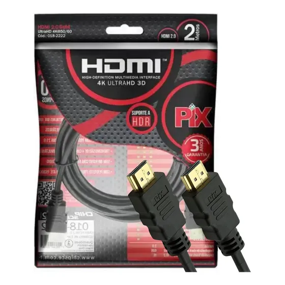 Cabo Hdmi Pix 018-2222 200m Preto.
