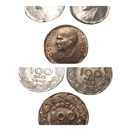 Serie 100 Reis Getulio 1938-40-42 Sob/fc - 3 Moedas - Mc8370