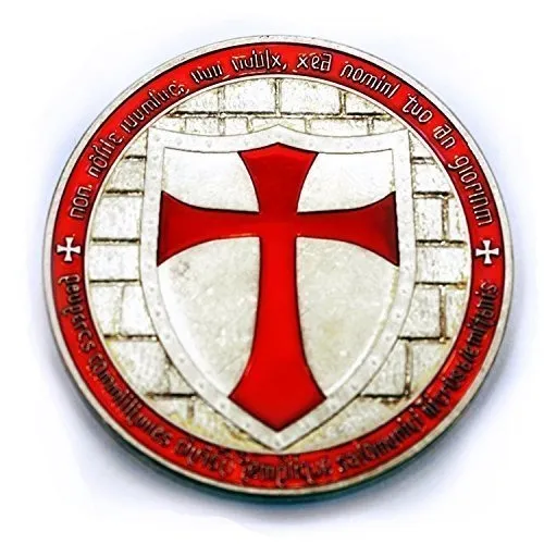 El Esmalte Rojo De La Moneda De Plata Conmemorativa Templari