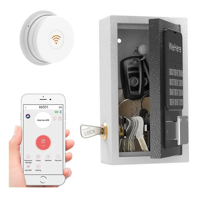 ~? Wehere Key Lock Box Con Puente Wi-fi, Inteligente Y Portá