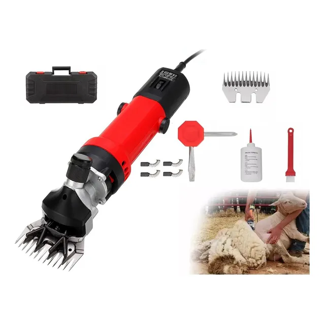 Esquiladora Eléctrica 690w Tijera Esquila Ovinos Ovejas Color Rojo
