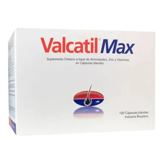 Valcatil Max para caída del pelo 120 cápsulas blandas