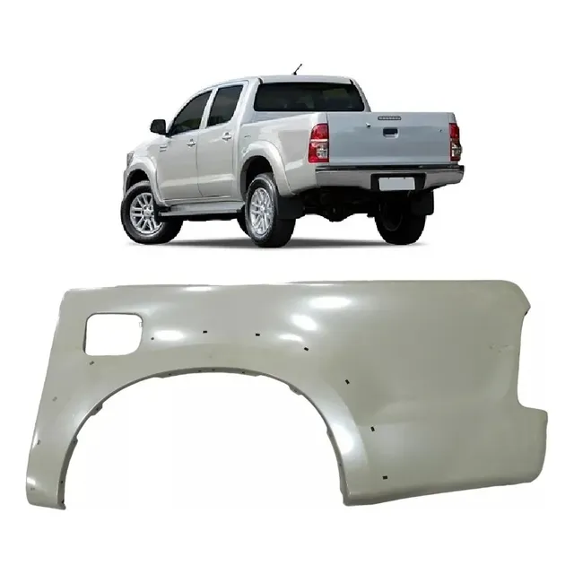 Folha Lateral Esquerda Caçamba Hilux 2005 A 2015 Cabin Dupla