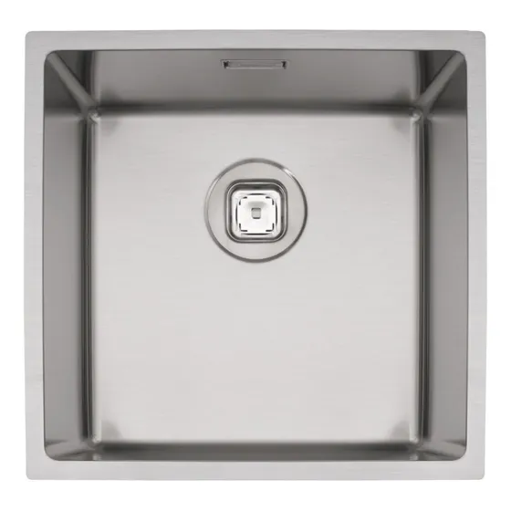 Bacha Cocina Simple Design Acero Inox 40x40 Tramontina Color Gris