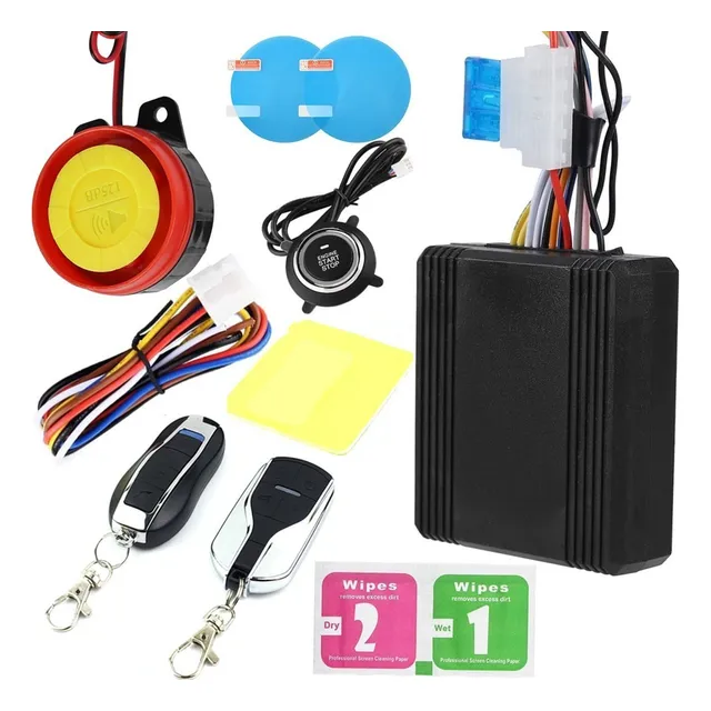 Alarma Antirrobo Arranque Control Remoto Con Botón Encendido Para Moto ZC 9658