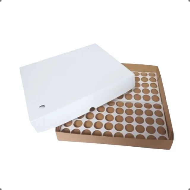 10 Caixas Para 100 Doces Com Berço 35x35x5 Cm - Branco