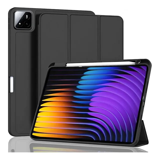 Case Protector Funda Folio Portapencil Xiaomi Pad 7, 7 Pro Color Negro