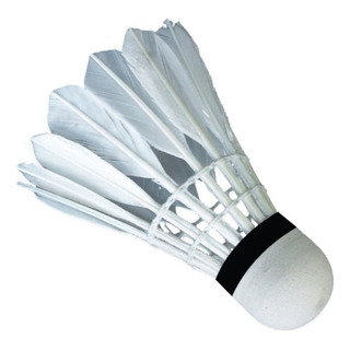 Peteca De Badminton Kit Com 12 Bolas De Pena Branca De Ganso Peteca De Badminton Kit Com 12 Bolas De Pena Branca De Ganso