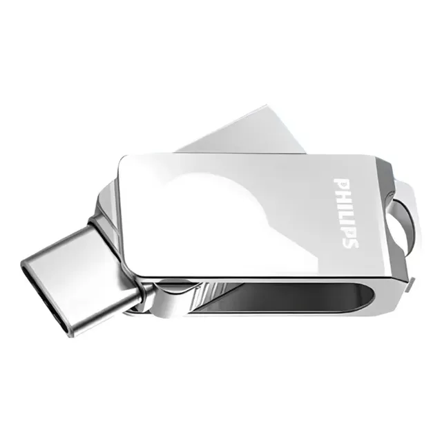 Pendrive Philips 32 Gb 2 En 1 Usb Tipo C Gris