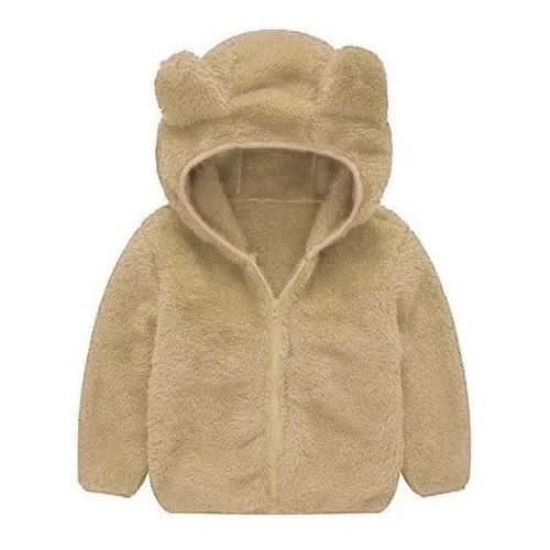 Jaqueta Infantil Menino Urso Inverno Fleece Plush Inverno