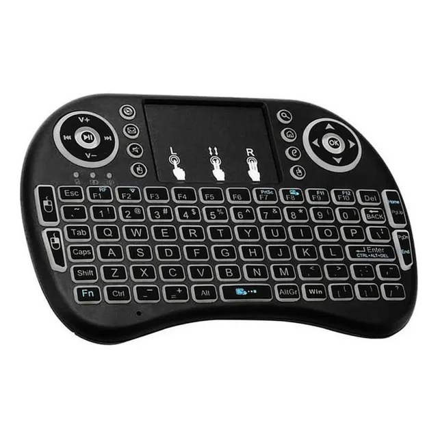Mini Teclado Para Smart Tv Control Remoto Con Luz