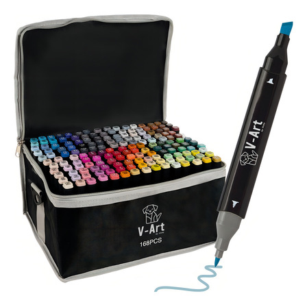 Marcadores Doble Punta Bolso Resaltador Profesional X 168 V-art By Vicky Marcadores Doble Punta Bolso Resaltador Profesional X 168 V-art By Vicky