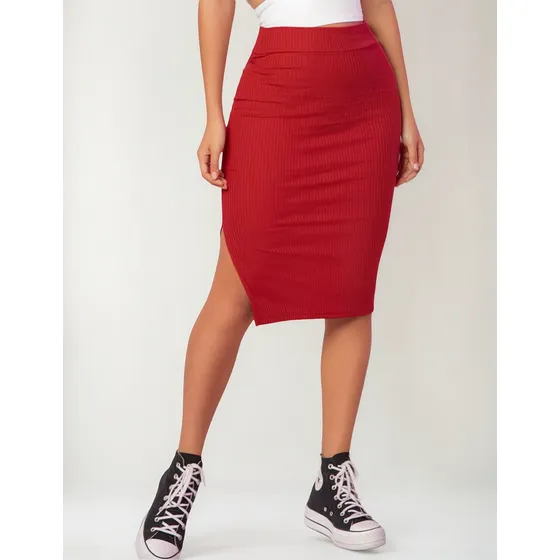 Falda Larga Mujer Rojo Atypical 34748