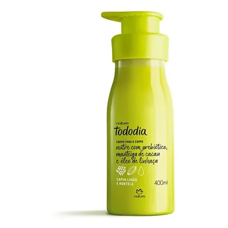 Creme nutritivo Para o Corpo Natura Tododia Capim Limão e Hortelã 400ml