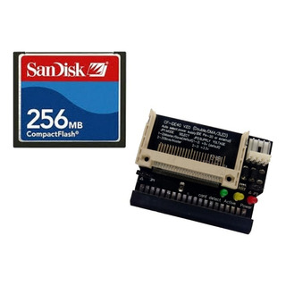 Kit Cf Cartão Compact Flash 256mb + Adaptador Ide Kit Cf Cartão Compact Flash 256mb + Adaptador Ide