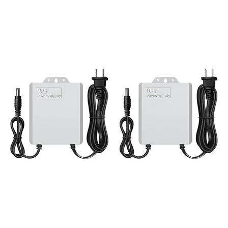2pcs No Break Mini Ups Para Módem De Respaldo 12v/1.5a Color Gris