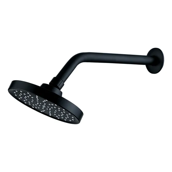 Regadera Abs Acquabela Bassano Redonda Negra 6 Brazo 30cm
